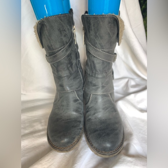 REBELS GREY MOTORCYCLE BOOTS - Picture 2 of 11